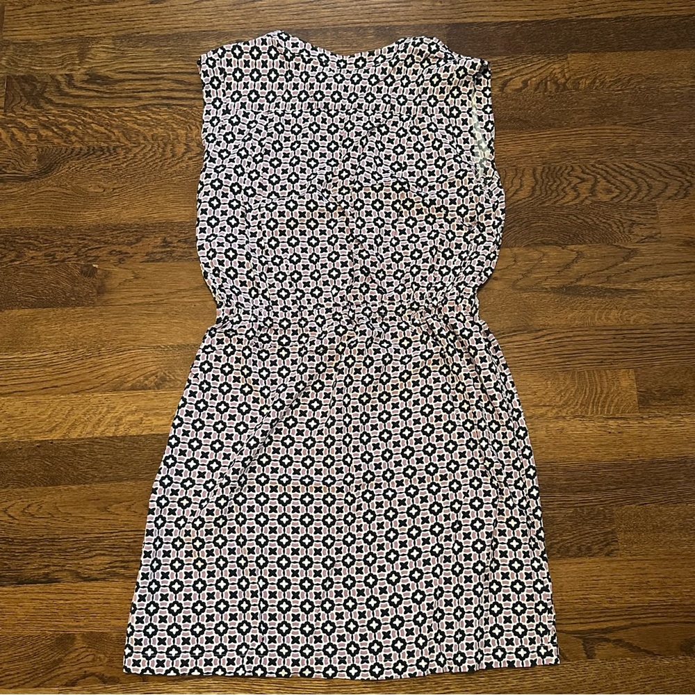 LOFT Sleeveless Patterned Purple & Blue Dress - Size Small - Picture 7 of 7